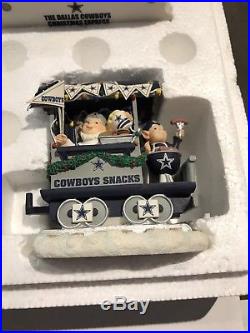 Danbury Mint Dallas Cowboys NFL Christmas Express 6 Piece Train Set - Read