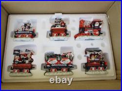 Danbury Mint Denver Broncos Christmas Express Train Set (new with all paperwork)