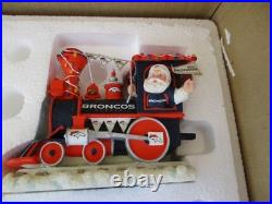 Danbury Mint Denver Broncos Christmas Express Train Set (new with all paperwork)
