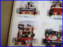 Danbury Mint Denver Broncos Christmas Express Train Set (new with all paperwork)