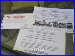 Danbury Mint Denver Broncos Christmas Express Train Set (new with all paperwork)