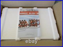 Danbury Mint Denver Broncos Christmas Express Train Set (new with all paperwork)