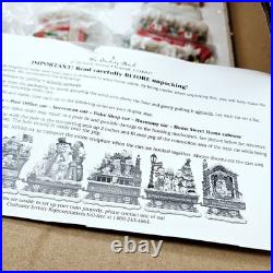 Danbury Mint Pug Christmas Holiday Rail Train Set Figurine 6 Piece Mint in Box