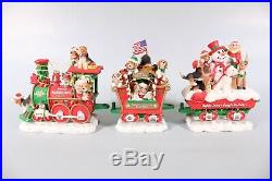 Danbury Mint The Beagle Holiday Rail Train Set 6 Piece Christmas Decor