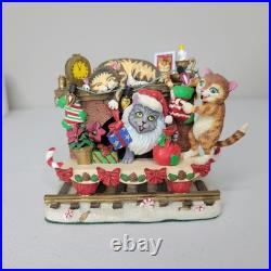 Danbury Mint The Christmas Cat Express Holiday Train Set of 6 Gary Patterson