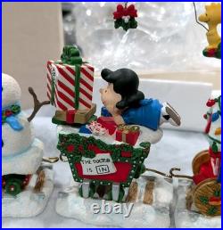 Danbury Mint Vintage 5Pc Peanuts Snoopy Christmas Train Set Excellent Condition