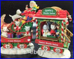 Danbury Mint Westie Dogs Train Christmas Express Rail Set 6 pieces MINT