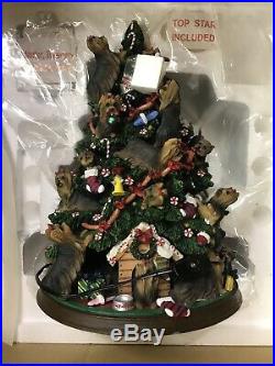 Danbury Mint Yorkie Dog Christmas Tree and Train Set Retired Very Rare NEW NIB