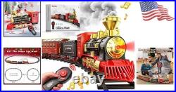 Deluxe Kids Remote Control Train Set with Realistic Smoke & Sound for Ages 3+