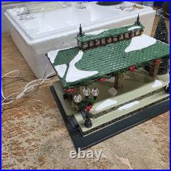 Dept 56 Home For The Holidays Express TRAIN STATION Snow Village Musical Lights