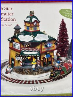 Dept 56 North Pole Series North Star Commuter Train Station #56782 Complete Set