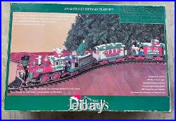 Dillard's New Bright Holiday Express Animated Train set's box 383