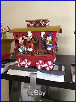 Disney Casey Jr Train Mickey Christmas Musical Motion Stocking Holder 3 Pc Set