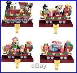 Disney Christmas Stocking Hanger/Holder Train Set of 4 Mickey Dumbo Dwarfs 2005