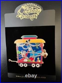 Disney Fab 5 Christmas Train Set 5 Jumbo Pins Limited Edition Of 100 New