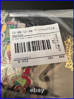 Disney Fab 5 Christmas Train Set 5 Jumbo Pins Limited Edition Of 100 New