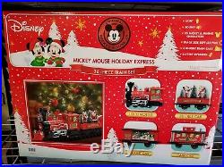 Disney Mickey Mouse Holiday Express 36 Piece Collectors Edition Train Set New