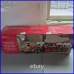 Disney Musical Music Holiday Train Figurine Set 3-piece Lights & Sounds
