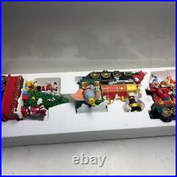 Disney Musical Music Holiday Train Figurine Set 3-piece Lights & Sounds