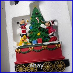Disney Musical Music Holiday Train Figurine Set 3-piece Lights & Sounds