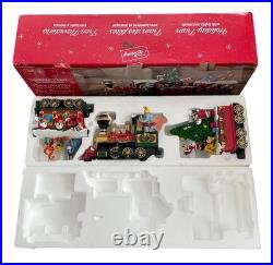 Disney Musical Music Holiday Train Figurine Set 3-piece Lights & Sounds