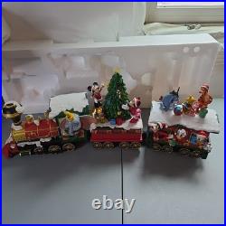 Disney Musical Music Holiday Train Figurine Set 3-piece Lights & Sounds