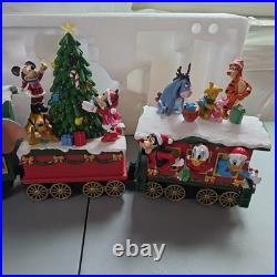 Disney Musical Music Holiday Train Figurine Set 3-piece Lights & Sounds