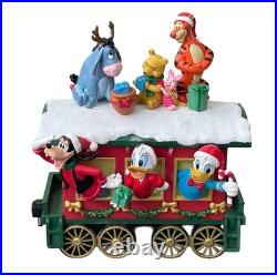 Disney Musical Music Holiday Train Figurine Set 3-piece Lights & Sounds