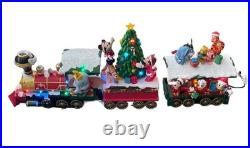 Disney Musical Music Holiday Train Figurine Set 3-piece Lights & Sounds