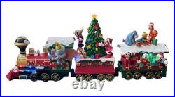 Disney Musical Music Holiday Train Figurine Set 3-piece Lights & Sounds