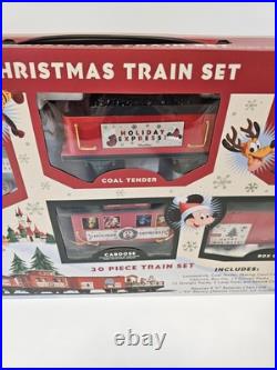 Disney Parks 2016 Christmas Railroad Train Set 30 PIECE Mickey Minnie NEW IN BOX