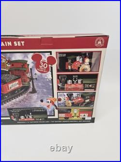 Disney Parks 2016 Christmas Railroad Train Set 30 PIECE Mickey Minnie NEW IN BOX