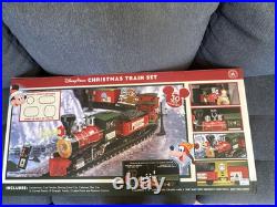 Disney Parks Christmas Railroad Train Set 30 Pieces Mickey & Friends New In Box
