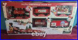 Disney Parks Christmas Train Set 30 Pieces Mickey Holiday. Box Never Opened
