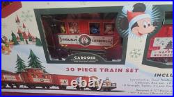 Disney Parks Christmas Train Set 30 Pieces Mickey Holiday. Box Never Opened