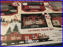 Disney Parks Christmas Train Set Mickey & Friends 30pc withremote control New