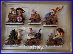 Disney Winnie the Pooh Christmas Train Set In Original Box VTG NEW Danbury Mint