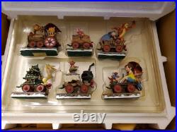 Disney Winnie the Pooh Christmas Train Set In Original Box VTG NEW Danbury Mint
