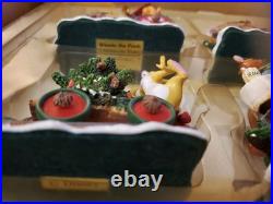 Disney Winnie the Pooh Christmas Train Set In Original Box VTG NEW Danbury Mint