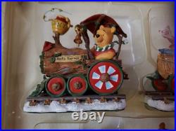 Disney Winnie the Pooh Christmas Train Set In Original Box VTG NEW Danbury Mint