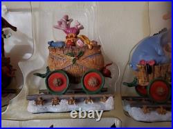 Disney Winnie the Pooh Christmas Train Set In Original Box VTG NEW Danbury Mint