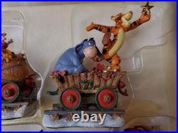 Disney Winnie the Pooh Christmas Train Set In Original Box VTG NEW Danbury Mint
