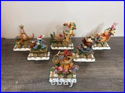 Disney Winnie the Pooh Christmas Train The Danbury Mint Complete 6 Piece