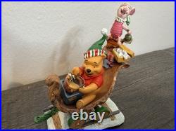 Disney Winnie the Pooh Christmas Train The Danbury Mint Complete 6 Piece