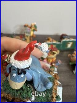 Disney Winnie the Pooh Christmas Train The Danbury Mint Complete 6 Piece