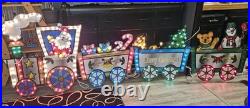 ENCHANTED FOREST 9.5 ft. Holographic Lighted 4-Piece Motion Train Set Christmas