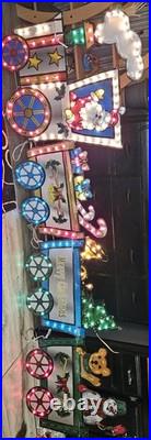 ENCHANTED FOREST 9.5 ft. Holographic Lighted 4-Piece Motion Train Set Christmas