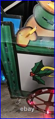 ENCHANTED FOREST 9.5 ft. Holographic Lighted 4-Piece Motion Train Set Christmas