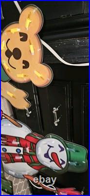 ENCHANTED FOREST 9.5 ft. Holographic Lighted 4-Piece Motion Train Set Christmas