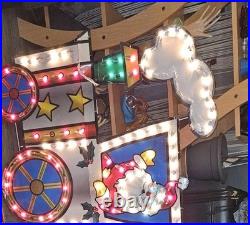 ENCHANTED FOREST 9.5 ft. Holographic Lighted 4-Piece Motion Train Set Christmas